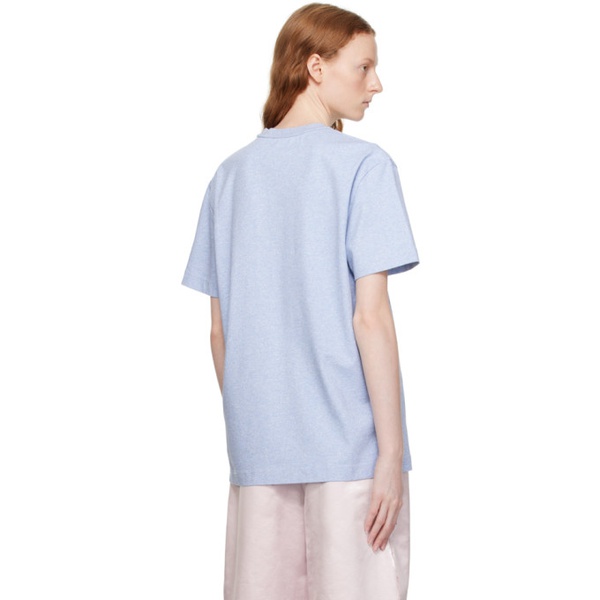알렉산더왕 알렉산더 왕 Alexander Wang Blue Glitter T-Shirt 232187F110004