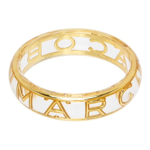 마크제이콥스 마크 제이콥스 Marc Jacobs Transparent & Gold Monogram Cuff Bracelet 232190F020000