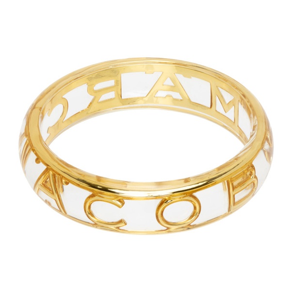 마크제이콥스 마크 제이콥스 Marc Jacobs Transparent & Gold Monogram Cuff Bracelet 232190F020000