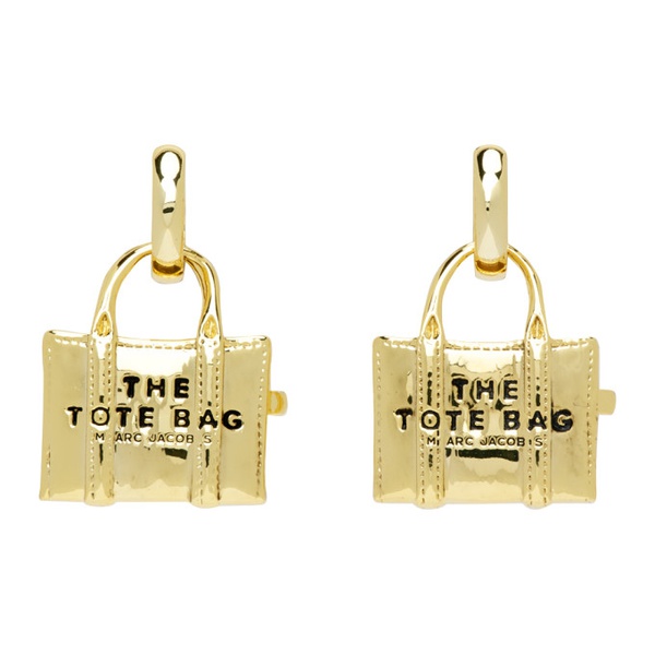 마크제이콥스 마크 제이콥스 Marc Jacobs Gold The Tote Bag Earrings 232190F022003