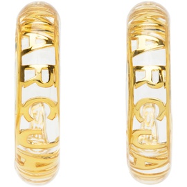 마크 제이콥스 Marc Jacobs Transparent & Gold Monogram Hoop Earrings 232190F022010