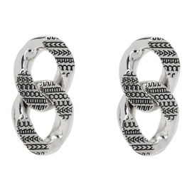 마크 제이콥스 Marc Jacobs Silver Monogram Chain Link Earrings 232190F022018