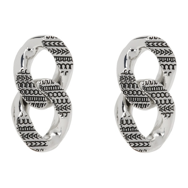 마크제이콥스 마크 제이콥스 Marc Jacobs Silver Monogram Chain Link Earrings 232190F022018