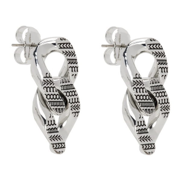 마크제이콥스 마크 제이콥스 Marc Jacobs Silver Monogram Chain Link Earrings 232190F022018