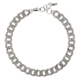 마크 제이콥스 Marc Jacobs Silver Monogram Chain Link Necklace 232190F023007