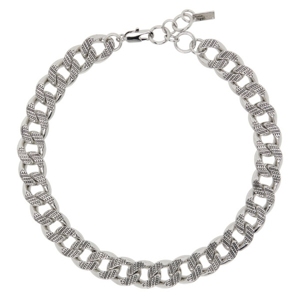 마크제이콥스 마크 제이콥스 Marc Jacobs Silver Monogram Chain Link Necklace 232190F023007