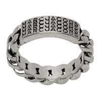 마크 제이콥스 Marc Jacobs Silver The Barcode Monogram Chain Ring 232190F024000
