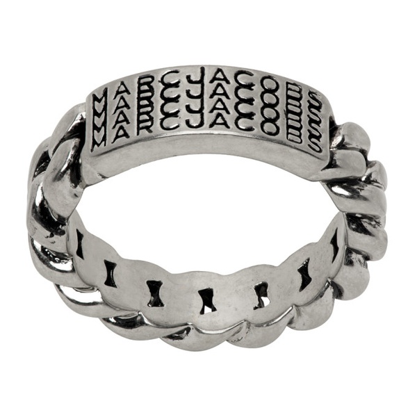 마크제이콥스 마크 제이콥스 Marc Jacobs Silver The Barcode Monogram Chain Ring 232190F024000