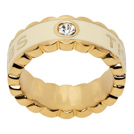 마크 제이콥스 Marc Jacobs Gold & 오프화이트 Off-White The Scallop Medallion Ring 232190F024003