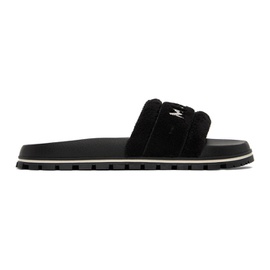 마크 제이콥스 Marc Jacobs Black The Terry Slide Sandals 232190F124005