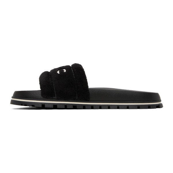마크제이콥스 마크 제이콥스 Marc Jacobs Black The Terry Slide Sandals 232190F124005