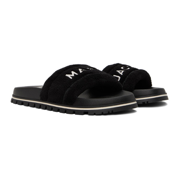 마크제이콥스 마크 제이콥스 Marc Jacobs Black The Terry Slide Sandals 232190F124005
