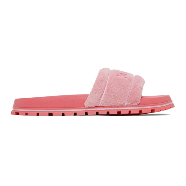 마크제이콥스 마크 제이콥스 Marc Jacobs Pink The Terry Slide Sandals 232190F124007