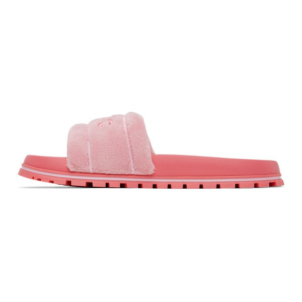 마크제이콥스 마크 제이콥스 Marc Jacobs Pink The Terry Slide Sandals 232190F124007