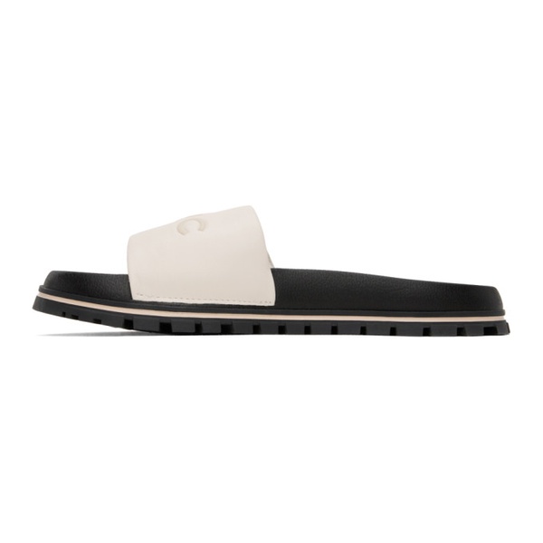 마크제이콥스 마크 제이콥스 Marc Jacobs White The Leather Slide Sandals 232190F124009