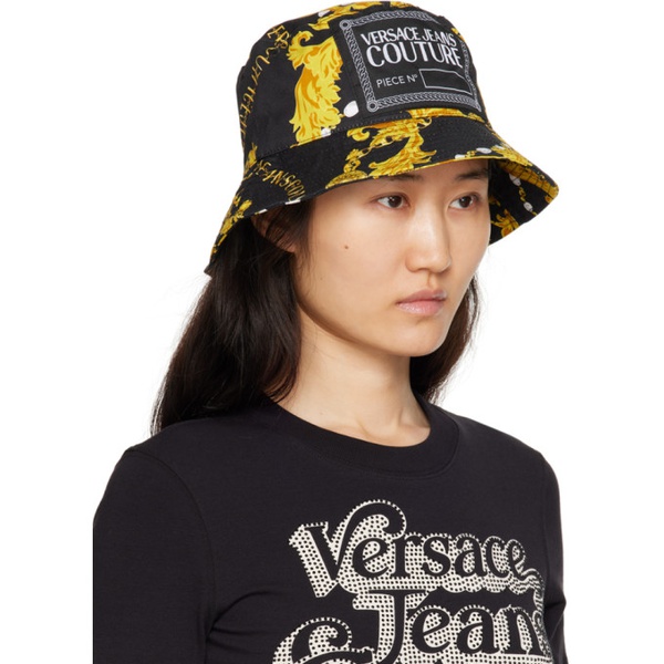 베르사체 베르사체 진 꾸뛰르 베르사체 Versace Jeans Couture Black Chain Couture Bucket Hat 232202F015002