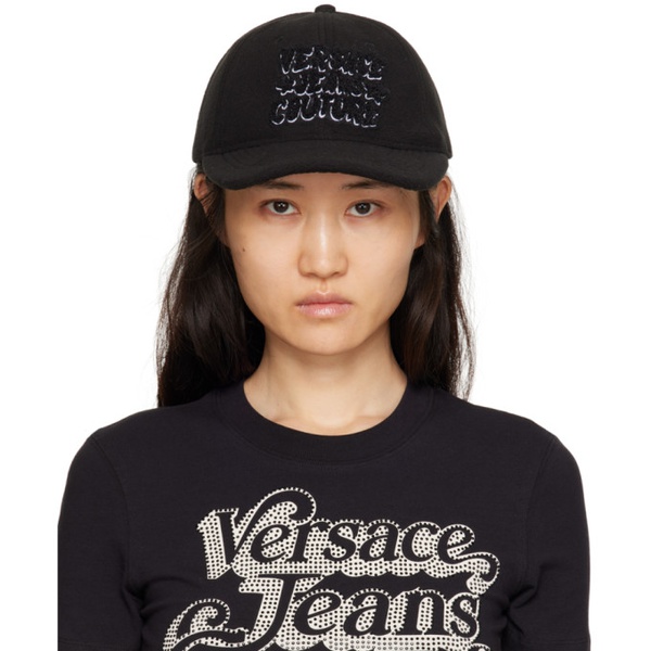 베르사체 베르사체 진 꾸뛰르 베르사체 Versace Jeans Couture Black Logo Cap 232202F016007