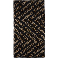 베르사체 진 꾸뛰르 베르사체 Versace Jeans Couture Black & Gold Metallic Scarf 232202F028000