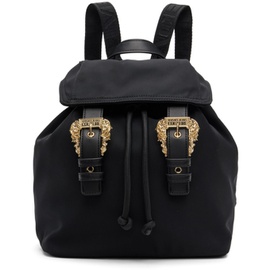 베르사체 진 꾸뛰르 베르사체 Versace Jeans Couture Black Pin-Buckle Backpack 232202F042000