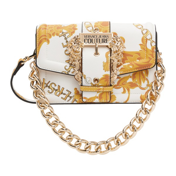 베르사체 베르사체 진 꾸뛰르 베르사체 Versace Jeans Couture White & Gold Chain Couture Bag 232202F048114