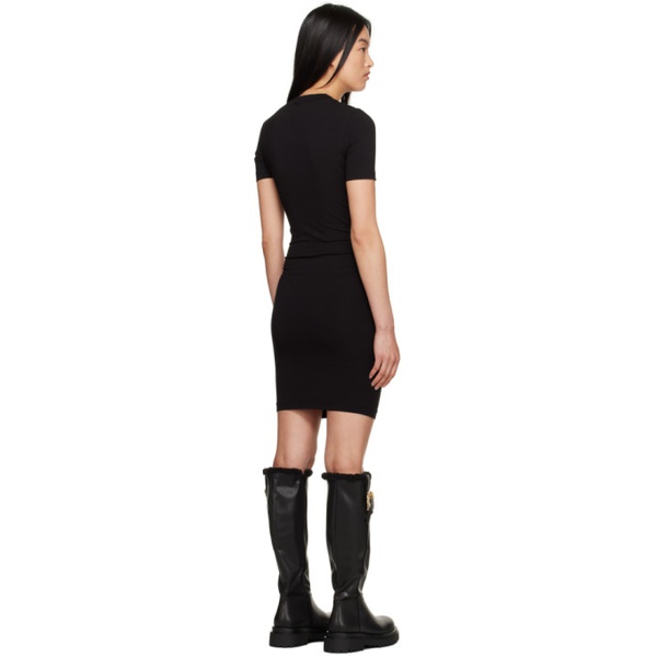 베르사체 베르사체 진 꾸뛰르 베르사체 Versace Jeans Couture Black Ribbed Mini Dress 232202F052019