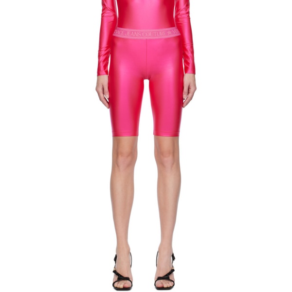 베르사체 베르사체 진 꾸뛰르 베르사체 Versace Jeans Couture Pink Elasticized Shorts 232202F088001