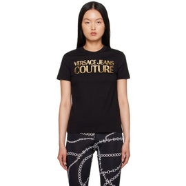 베르사체 진 꾸뛰르 베르사체 Versace Jeans Couture Black Printed T-Shirt 232202F110041
