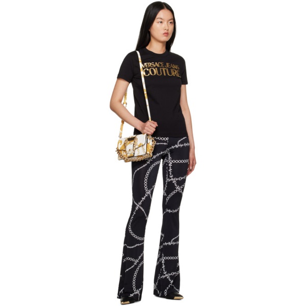 베르사체 베르사체 진 꾸뛰르 베르사체 Versace Jeans Couture Black Printed T-Shirt 232202F110041