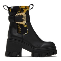 베르사체 진 꾸뛰르 베르사체 Versace Jeans Couture Black & Gold Sophie Boots 232202F113000