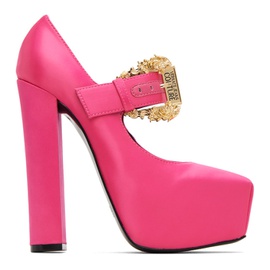 베르사체 진 꾸뛰르 베르사체 Versace Jeans Couture Pink Hurley Platform Heels 232202F122000