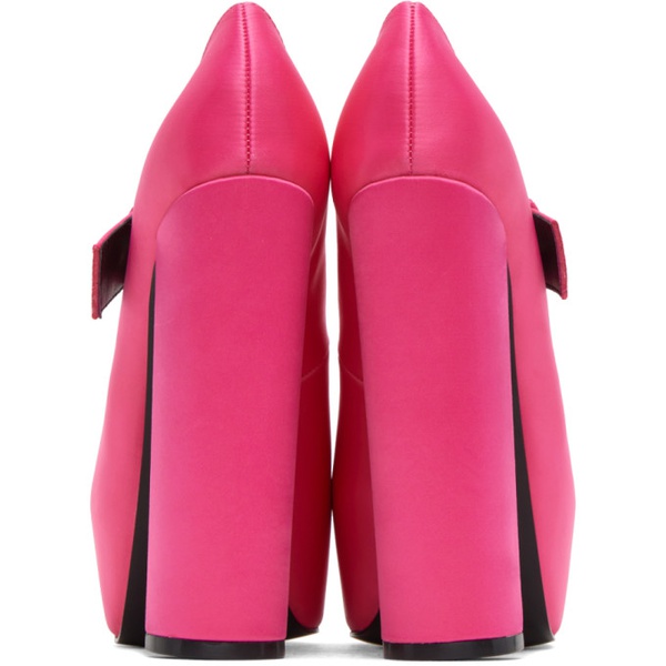 베르사체 베르사체 진 꾸뛰르 베르사체 Versace Jeans Couture Pink Hurley Platform Heels 232202F122000