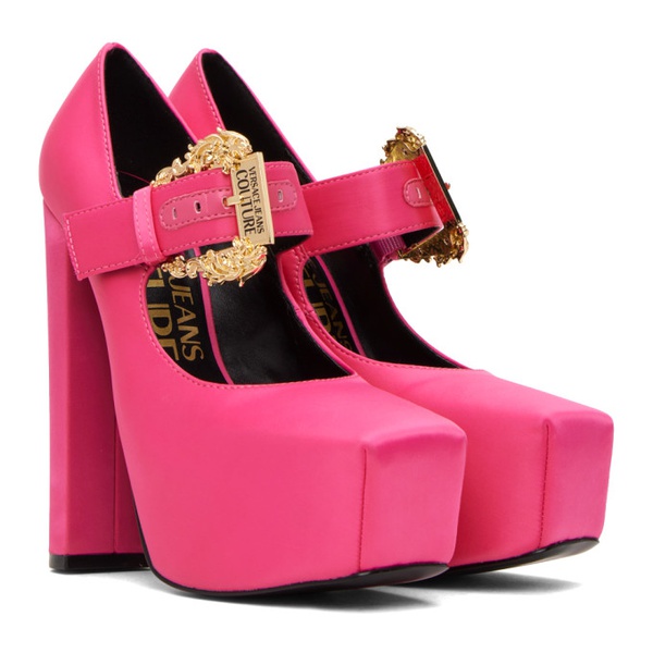베르사체 베르사체 진 꾸뛰르 베르사체 Versace Jeans Couture Pink Hurley Platform Heels 232202F122000