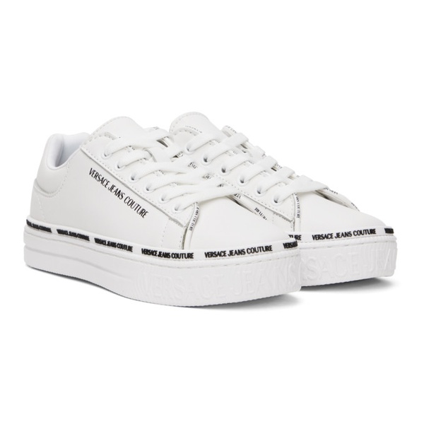 베르사체 베르사체 진 꾸뛰르 베르사체 Versace Jeans Couture White Court 88 Sneakers 232202F128002
