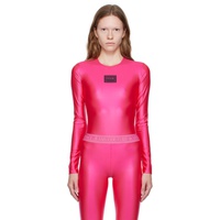 베르사체 진 꾸뛰르 베르사체 Versace Jeans Couture Pink Patch Bodysuit 232202F358001