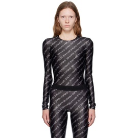 베르사체 진 꾸뛰르 베르사체 Versace Jeans Couture Black Printed Bodysuit 232202F358005