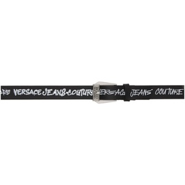 베르사체 진 꾸뛰르 베르사체 Versace Jeans Couture Black & White Logo Belt 232202M131007