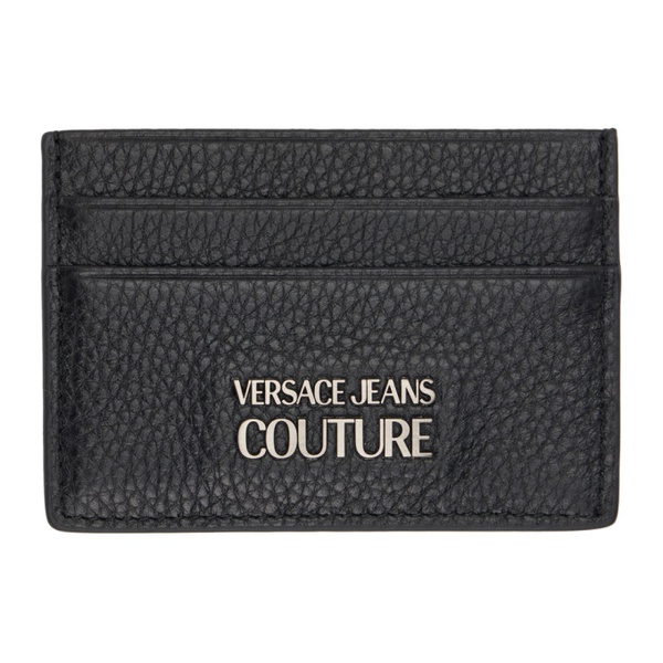 베르사체 베르사체 진 꾸뛰르 베르사체 Versace Jeans Couture Black Logo Card Holder 232202M163003