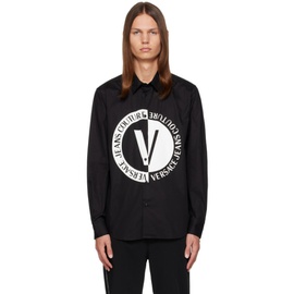 베르사체 진 꾸뛰르 베르사체 Versace Jeans Couture Black V-Emblem Shirt 232202M192002