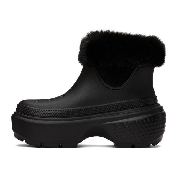 크록스 Crocs Black Stomp Boots 232209F113007