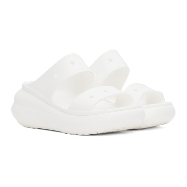 크록스 Crocs White Crush Sandals 232209F124003