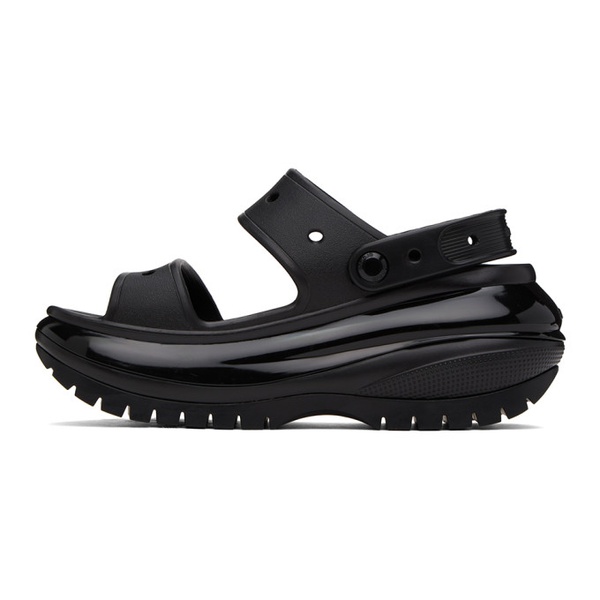 크록스 Crocs Black Mega Crush Sandals 232209F124005