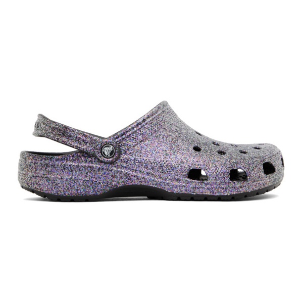 크록스 Crocs Purple Classic Glitter Clogs 232209M234020