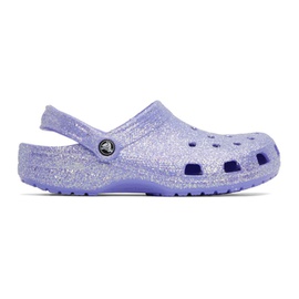 Crocs Purple Classic Glitter Clogs 232209M234021