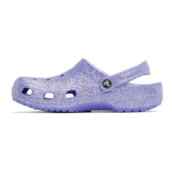 크록스 Crocs Purple Classic Glitter Clogs 232209M234021