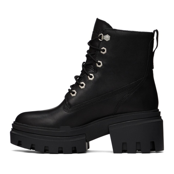  Timberland Black Everleigh Lace-Up Boots 232210F113005