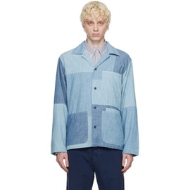 폴로 랄프 로렌 Polo Ralph Lauren Blue Patchwork Shirt 232213M180000