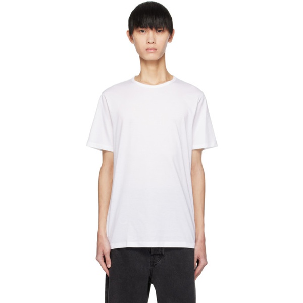 띠어리 띠어리 Theory White Precise T-Shirt 232216M213033