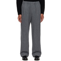 솔리드 옴므 Solid Homme Gray Pleated Trousers 232221M191006