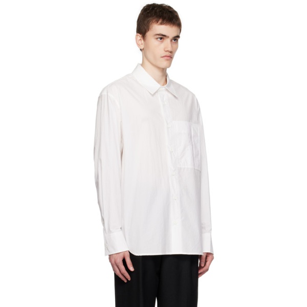  솔리드 옴므 Solid Homme White Pocket Shirt 232221M192010