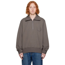 솔리드 옴므 Solid Homme Gray Half-Zip Sweatshirt 232221M202009